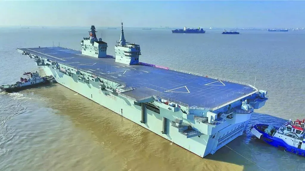 四川艦日前已完成連續彈射起飛固定翼無人機作業。（資料照／新華社）