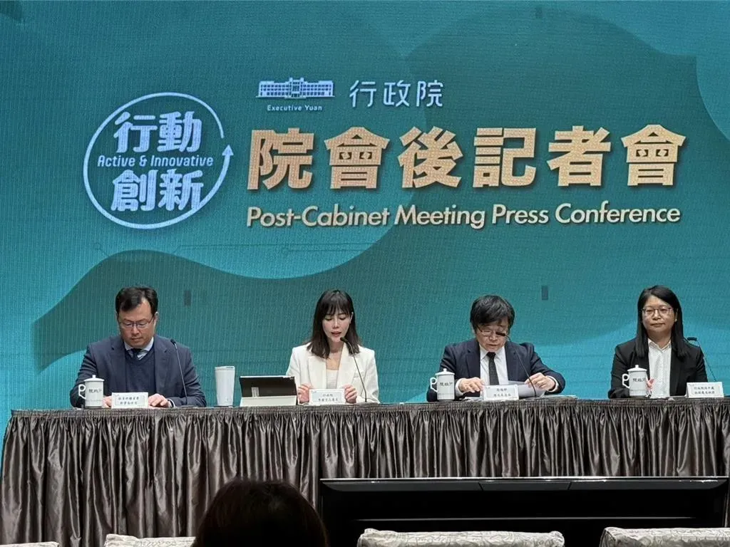 行政院召開院會後記者會。(圖/中時張薷攝)