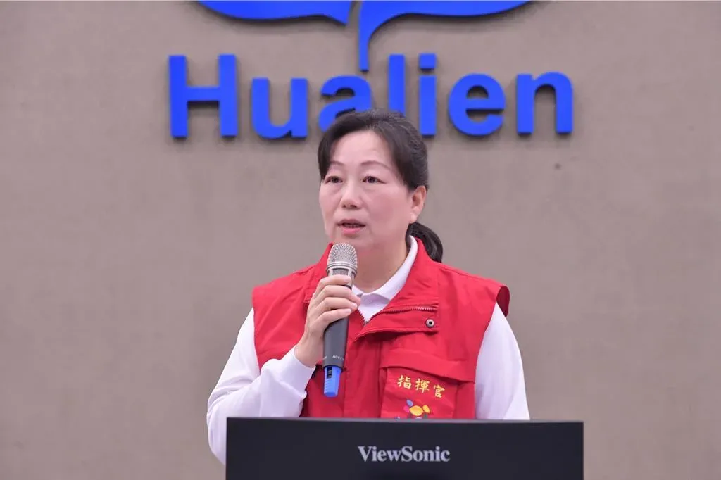 徐榛蔚今早參加全民防衛兵棋推演前受訪，表態將參加426凱道遊行。（圖／中時王志偉攝）