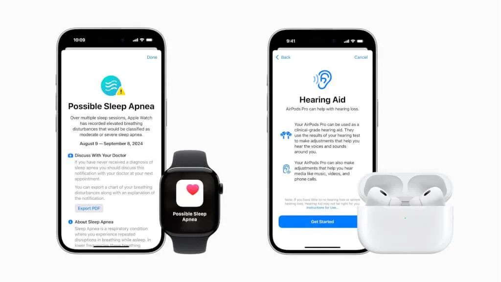 蘋果公司已獲得衛福部許可，16日起在台灣推出Apple Watch智慧手錶的睡眠呼吸中止症通知功能。（圖／翻攝自蘋果官方網站）