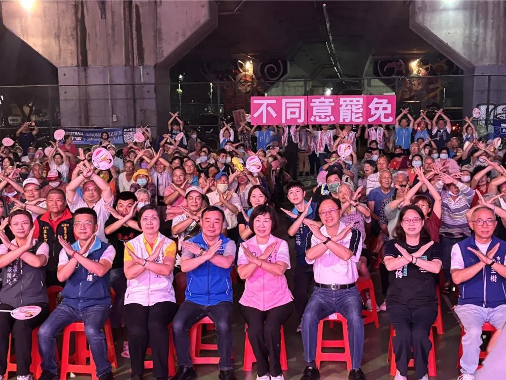 桃園市立委呂玉玲19日反惡罷說明會。（圖／中國時報，廖姮玥攝）