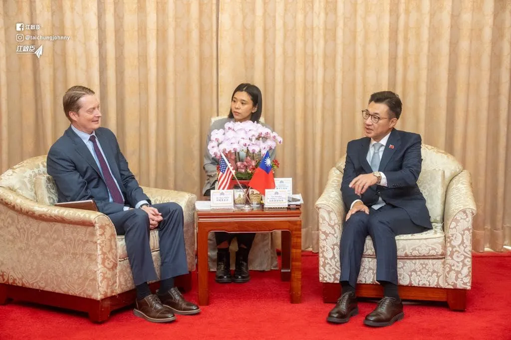 江啟臣指出，他們此行除拜會立法院，也參訪台積電與聯發科，顯見對臺灣科技實力高度關注。（圖/江啟臣臉書）