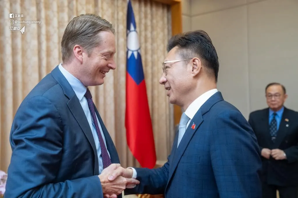 江啟臣表示，除了談及關稅，也討論到區域安全等議題。（圖/江啟臣臉書）