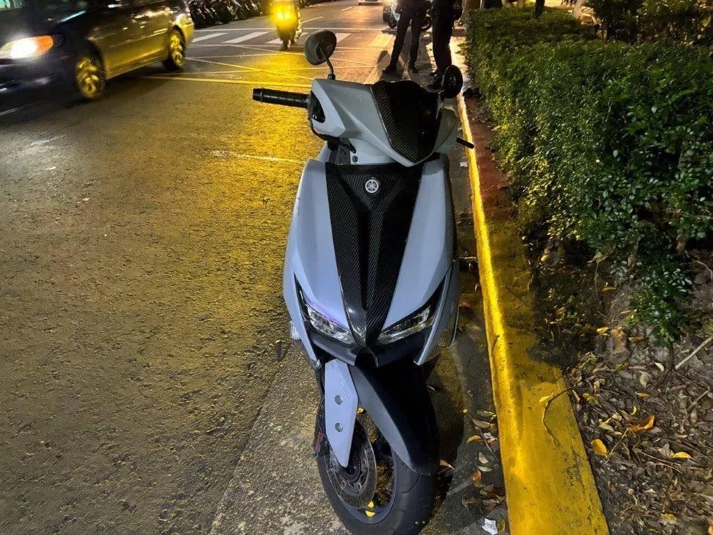 肇事軍人騎乘的機車。（圖／翻攝畫面）