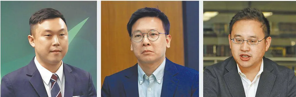國安會副祕書長李問(左)、林飛帆(中)、趙怡翔(右)全都不滿38歲。(圖/報系資料照)
