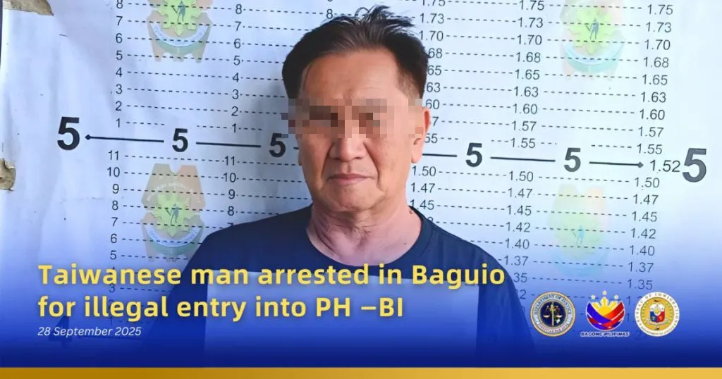鄭姓台男因非法入境菲律賓被捕。(圖/翻攝Bureau of Immigration Philippines)