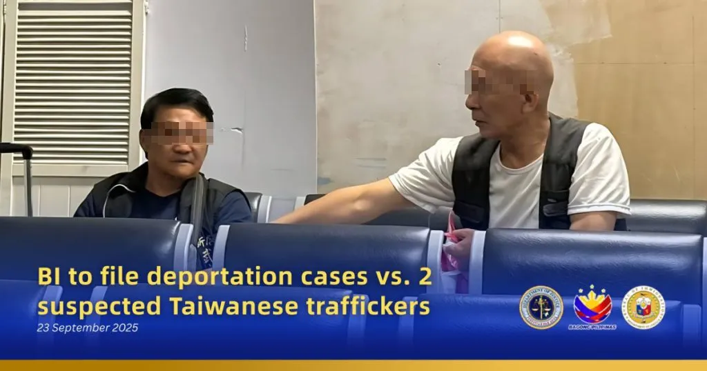 66歲的Pan Hou-lin與54歲的Zeng You-De在馬尼拉機場被捕。(圖/翻攝Bureau of Immigration Philippines)