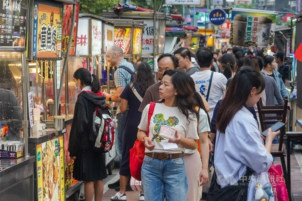 台北寧夏夜市。（圖／中央社）