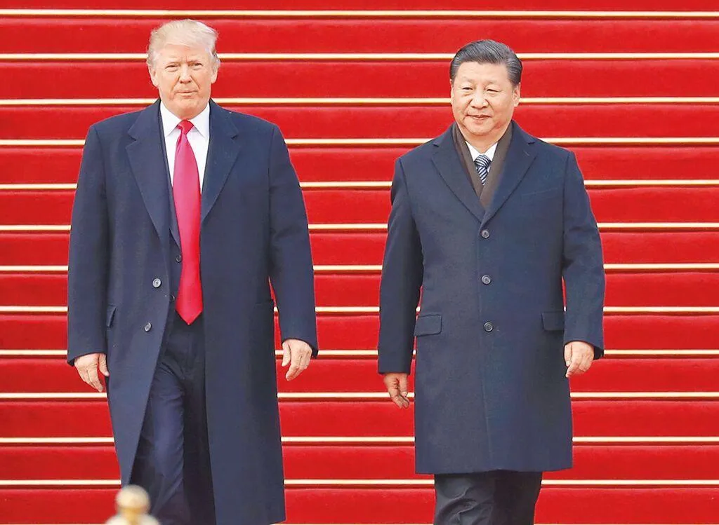 圖為過去川普和習近平會面。（圖/新華社）