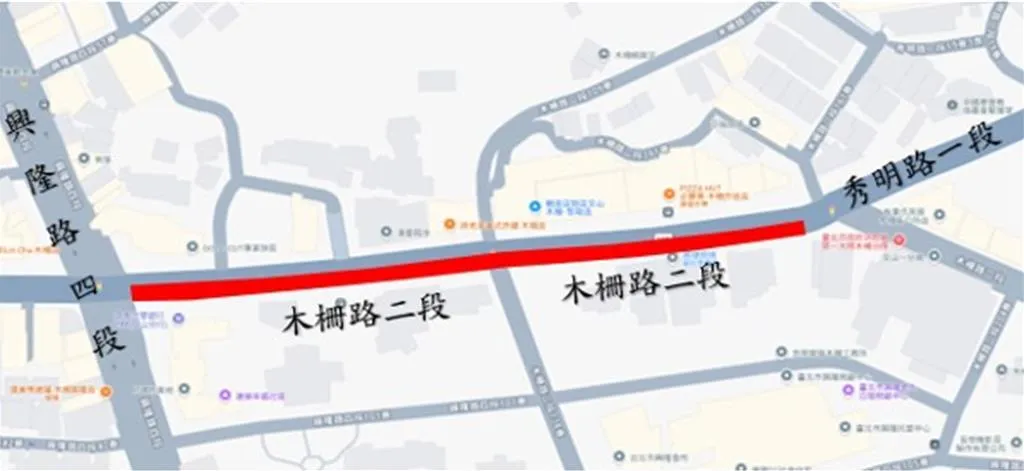 捷運環狀線南環段CF670標Y03車站11月1日起在木柵路二段南側架設施工圍籬,工區範圍內雙向車道均縮減剩1車道。(圖/北市捷運工程局提供)
