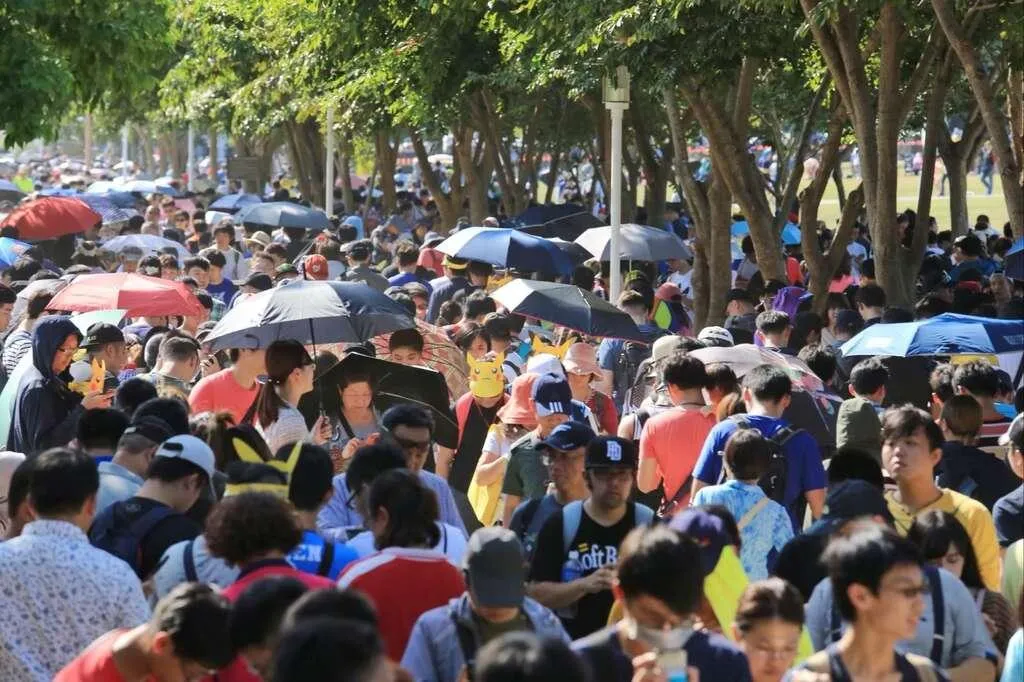 過去眾多訓練家齊聚台南景象。（圖／台南市觀旅局提供）