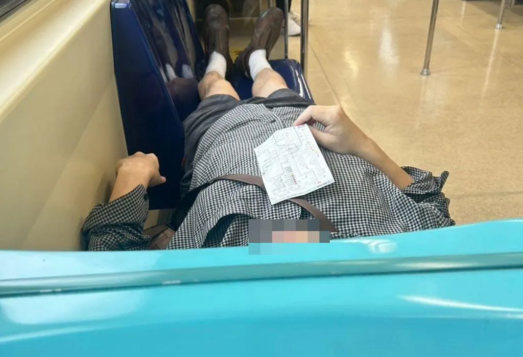 台北捷運淡水線於12日驚傳乘客「叫不醒」！（圖／網友@peitichu授權提供）