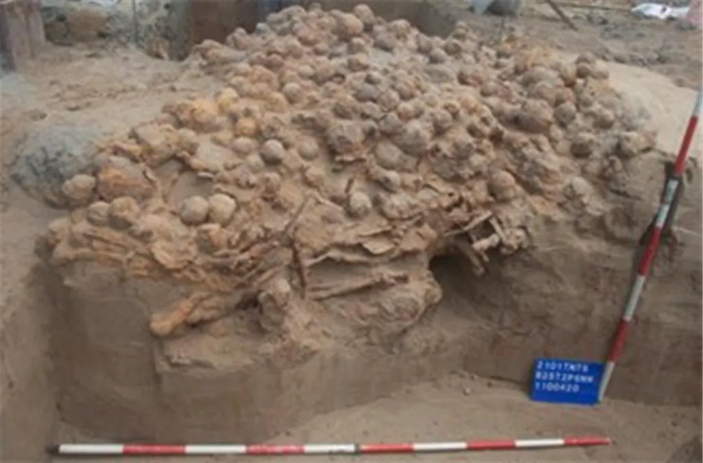 埋藏在地下的砲彈群、砲管、軍刀和火槍槍管。(圖/文化局)