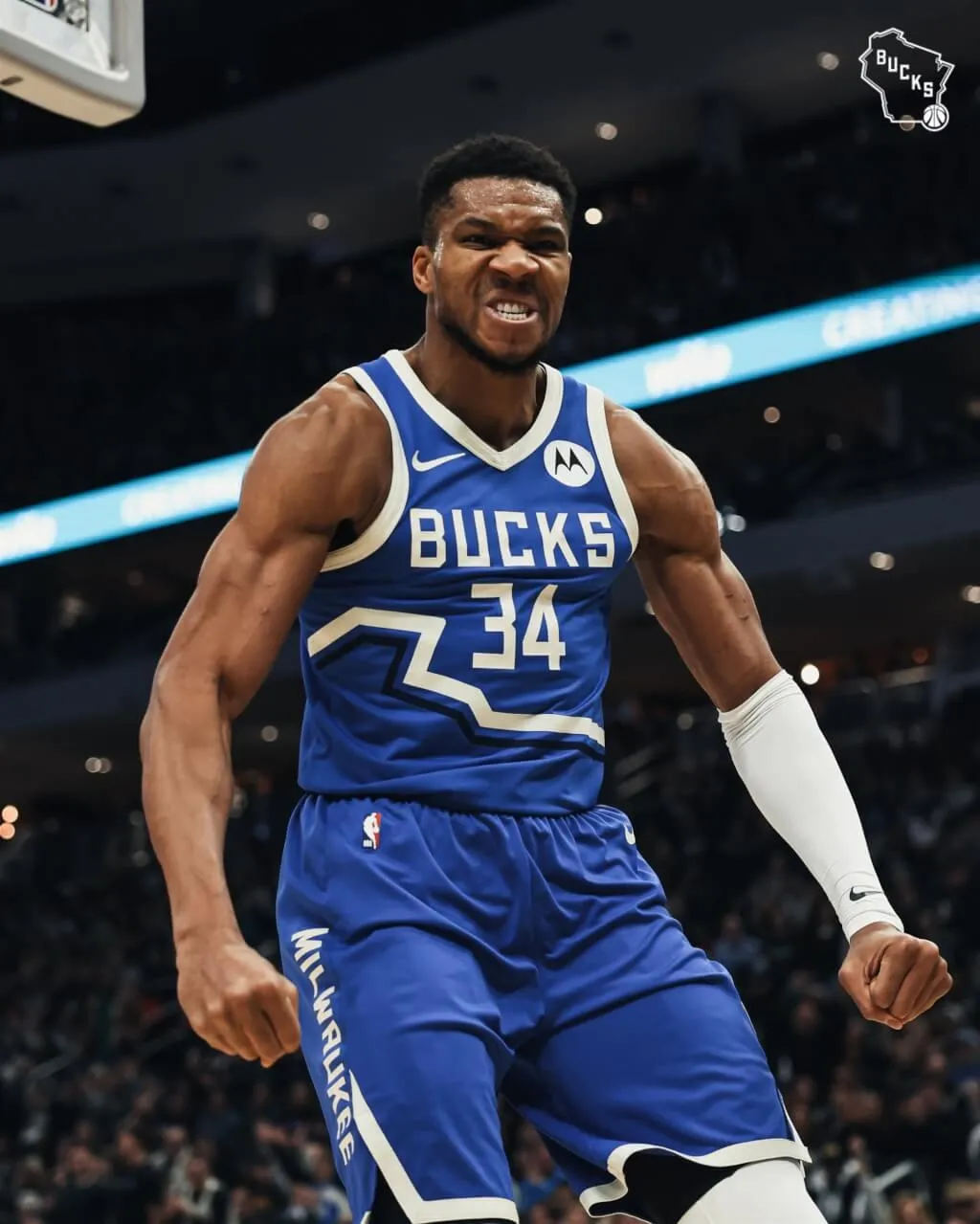 NBA密爾瓦基公鹿隊「字母哥」安特托昆博。（圖取自x.com／Bucks）