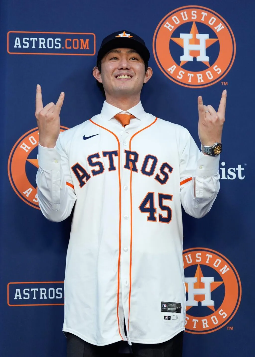 美職休士頓太空人隊的今井達也入選日本隊「預備投手名單」。(圖取自x.com/MLB)