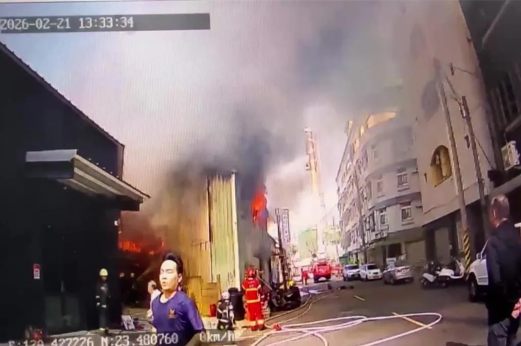 火災現場。（圖／翻攝畫面）