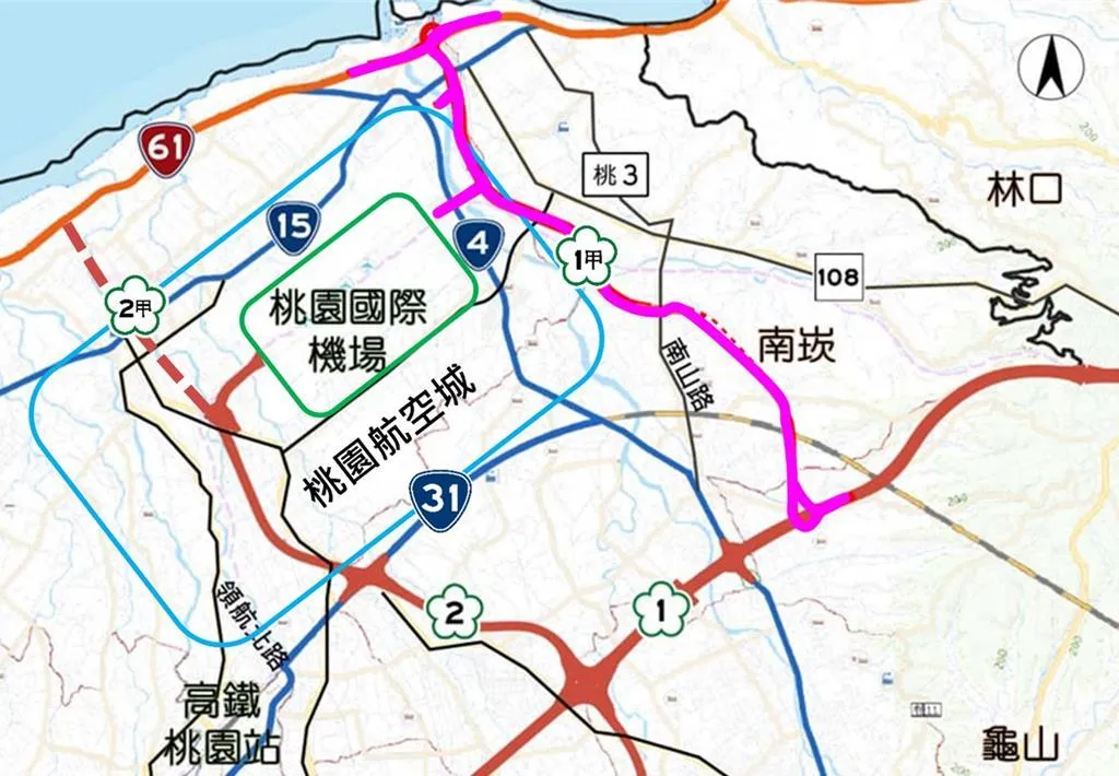 國道1號甲線新建工程總經費達683.6億元，全線長約11公里。（圖／高公局提供）