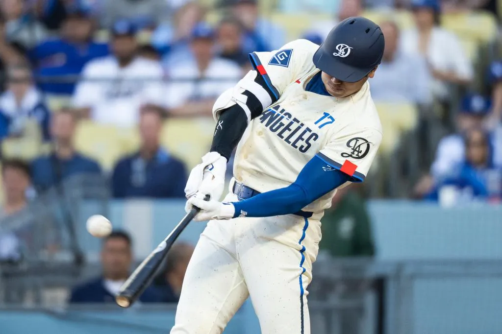 大谷翔平首打席開轟。（圖／美聯社）