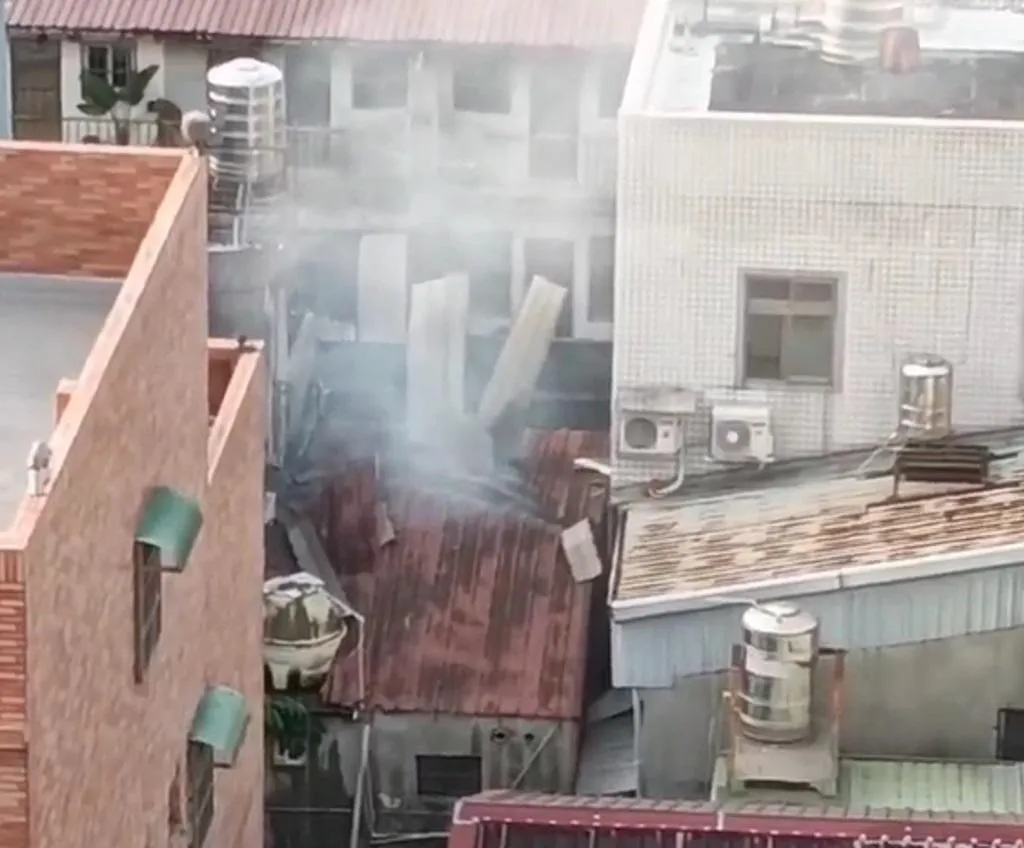 氣爆現場。（圖／翻攝畫面）