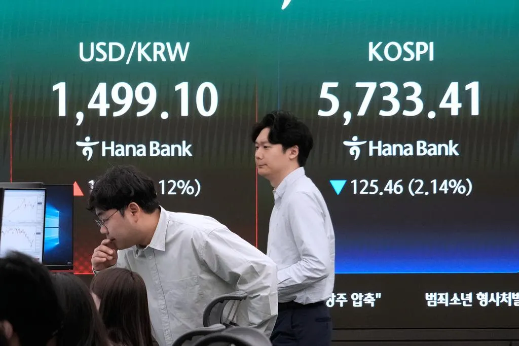 南韓股市13日開盤下挫。 （圖／美聯社）