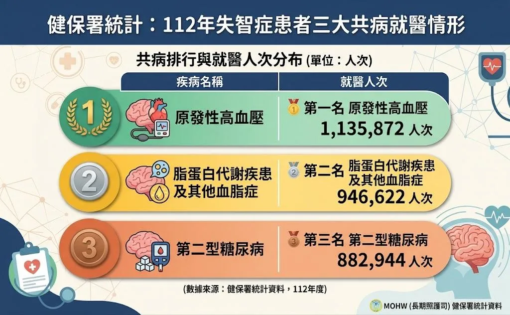112年失智症患者因原發性高血壓就診者高達113萬5,872人次。（示意圖／AI生成）