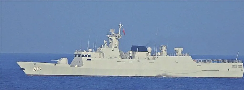 國防部監控解放軍景德鎮軍艦3日進入西南海域影像。（圖／國防部提供）