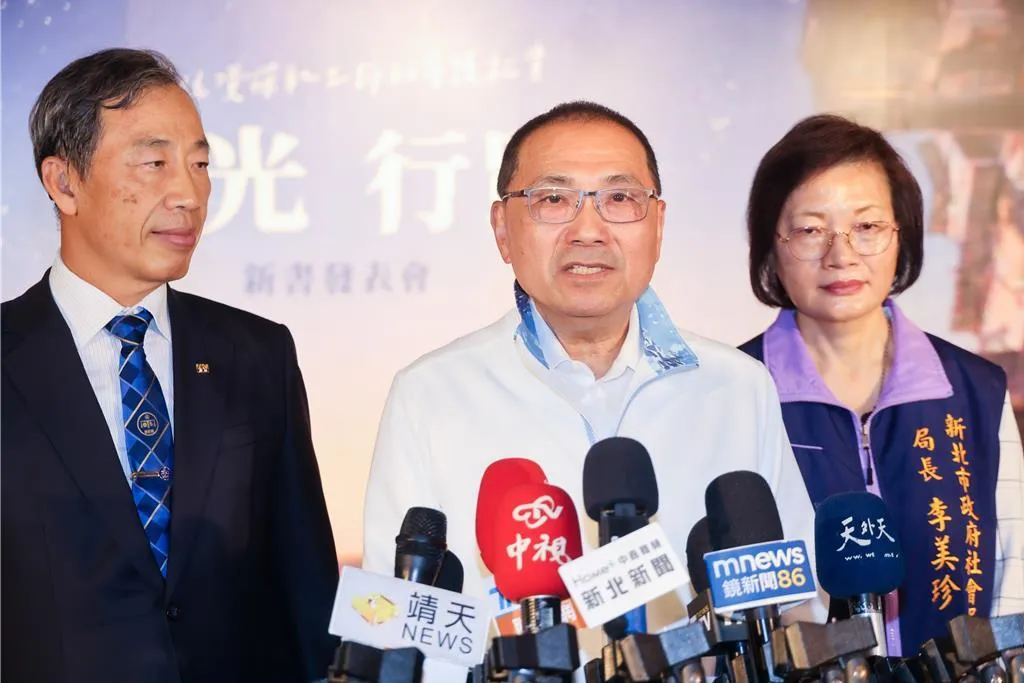 新北市長侯友宜23日說明連淨苦茶油案處置。（圖／中國時報，高鈞麟攝）