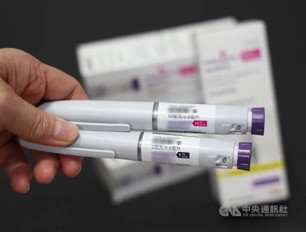 食藥署公告含semaglutide及tirzepatide成分藥品，須制定風險評估及管控計畫，包括提供病人指引，提醒潛在風險。（圖／中央社）