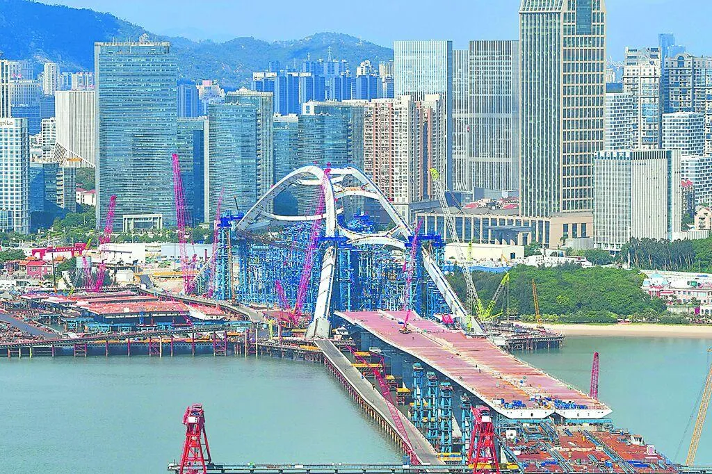 金廈大橋廈門段。（圖／新華社）
