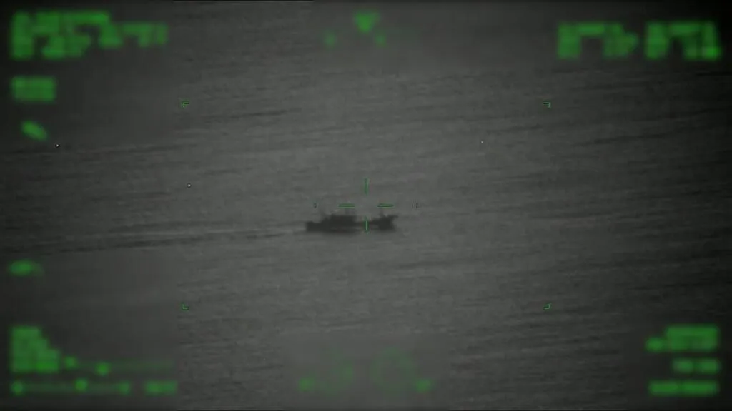 大陸民兵船在台灣東部海域現蹤。（圖／中央社）