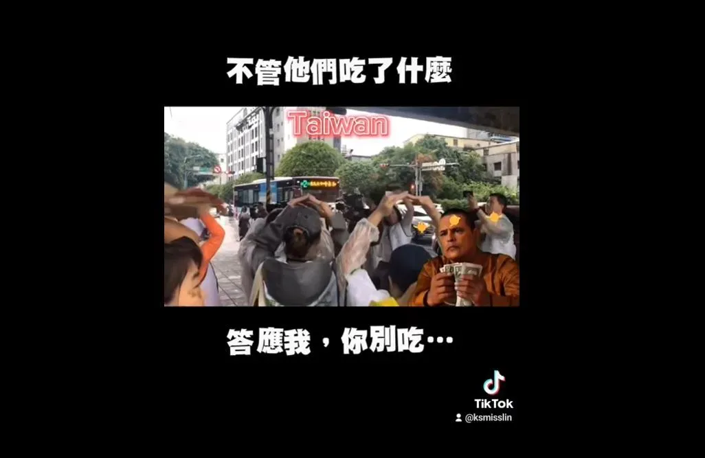 臉書粉專「高雄林小姐」PO出罷團在新店街頭大唱改編兒歌〈兩隻老虎〉罷免版。（圖／臉書粉專「高雄林小姐」）