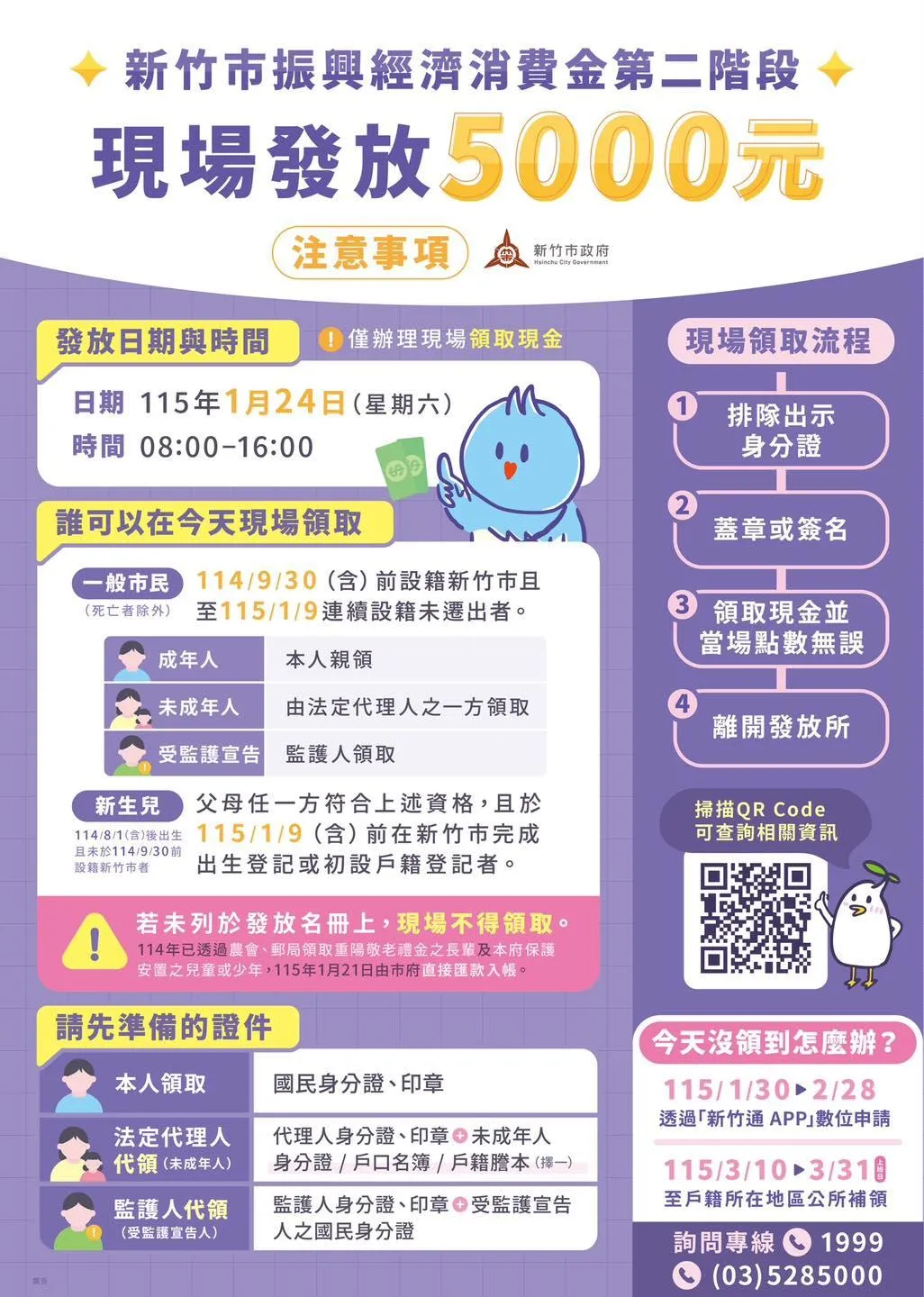 新竹市5000元消費金剩餘領取方式。(圖/新竹市政府臉書)