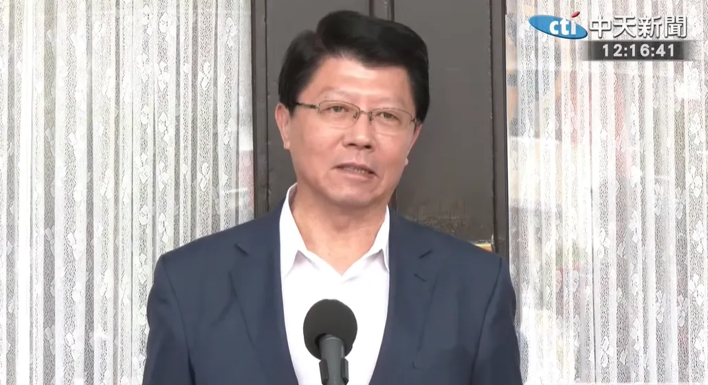 謝龍介25日受訪。（圖／中天新聞）