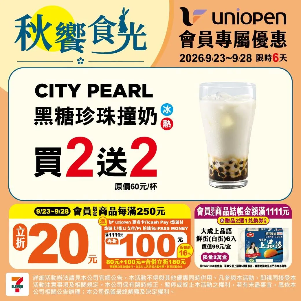 茶飲優惠。（圖／7-ELEVEN）