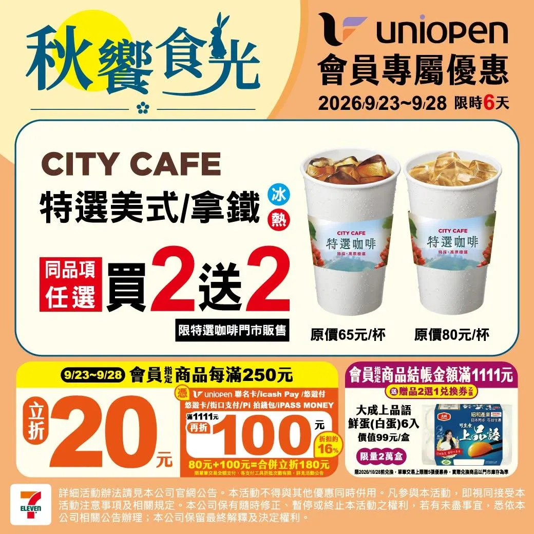 咖啡優惠。（圖／7-ELEVEN）
