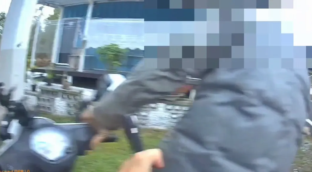 游男拒檢逃逸。（圖／警方提供）