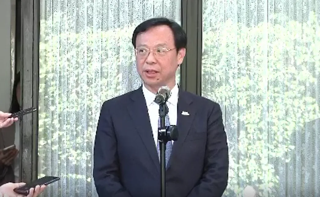 衛福部長石崇良20日在立院接受媒體聯訪。（圖／中天新聞）