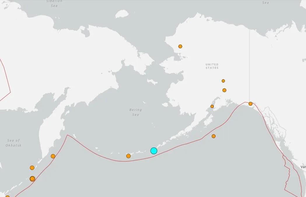 美國阿拉斯加發生規模6.1地震。（圖／翻攝自USGS）