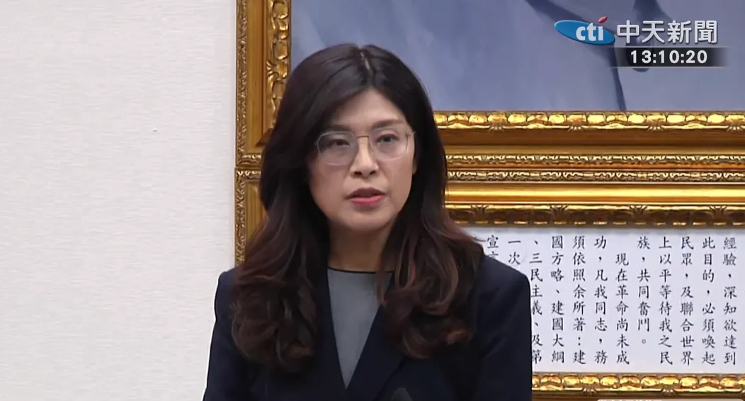 鄭麗文19日上午主持中常會。（圖／中天新聞）