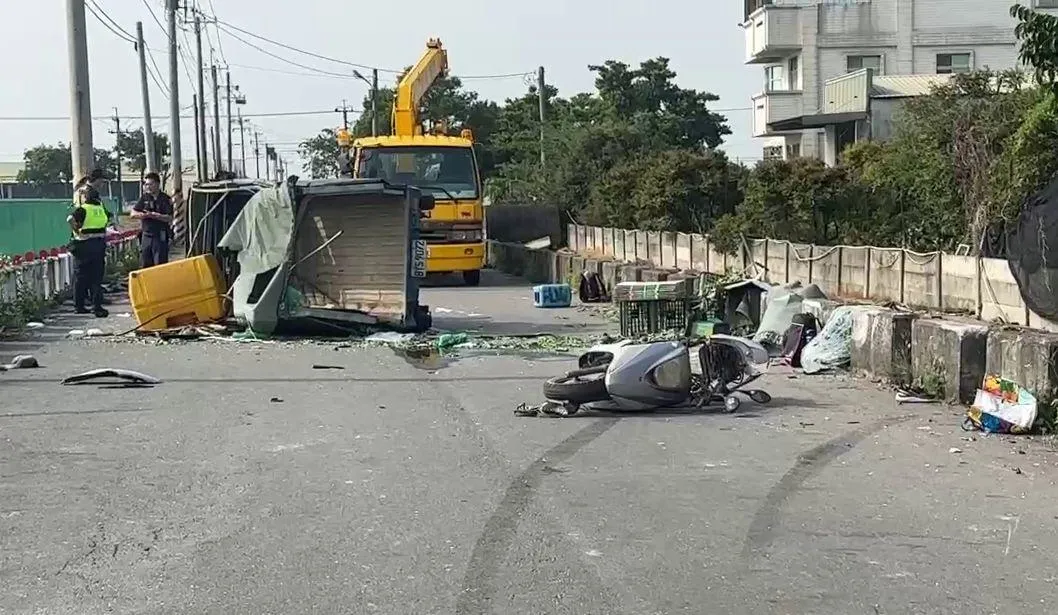車禍現場。（圖／中天新聞）