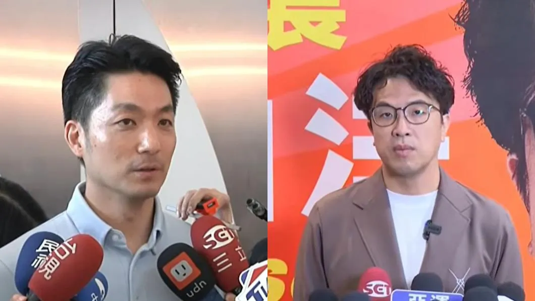 台北市長蔣萬安、民進黨台北市長參選人沈伯洋。(合成圖,資料照/中天新聞)