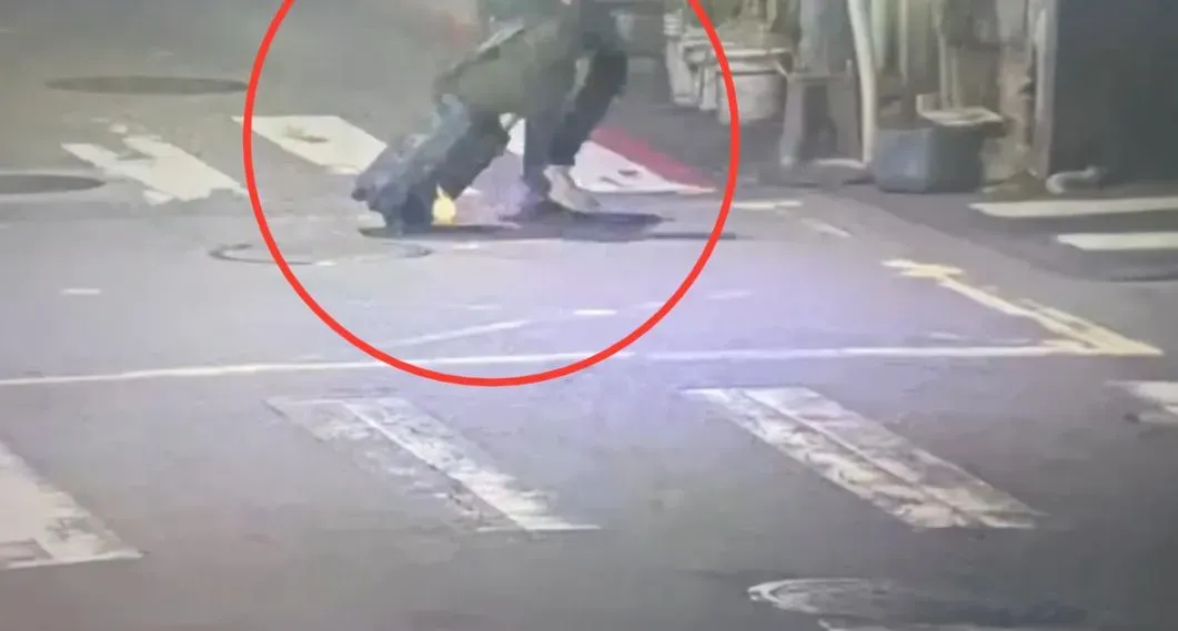 竊嫌逃逸路徑被警方調閱監視器掌握。（圖／翻攝畫面）