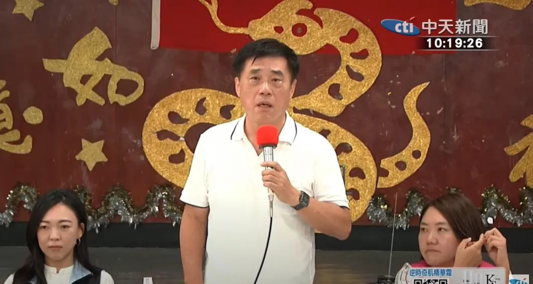 郝龍斌說明參選理念。（圖／中天新聞）