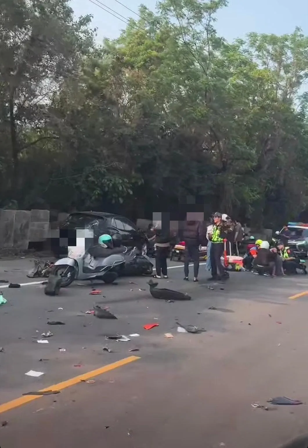 車禍現場。（圖／台南道路救援張家班群友提供）