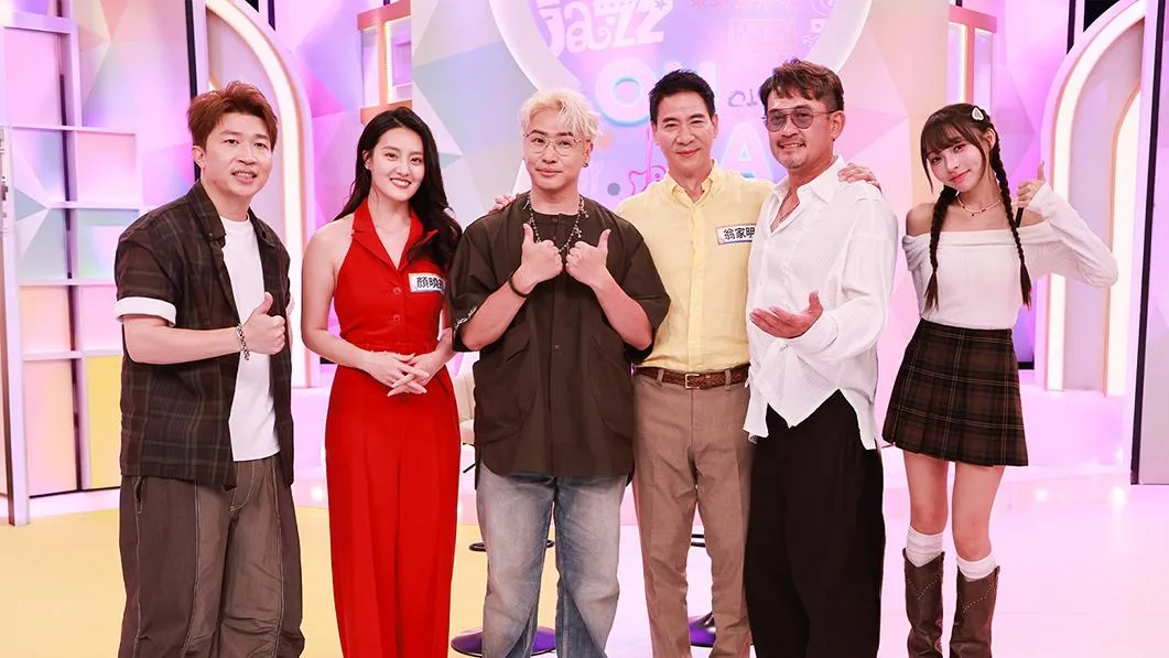 《歐耶一級棒》張立東（左起）、顏曉筠、歐漢聲、翁家明、柯叔元、林襄。（圖／中天電視提供）