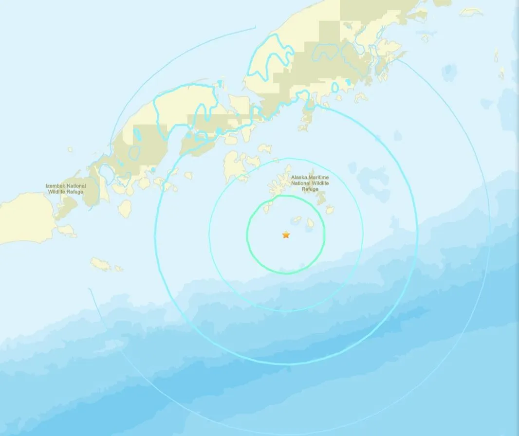 美國阿拉斯加外海發生規模6.2地震。（圖／翻攝自SUGS）
