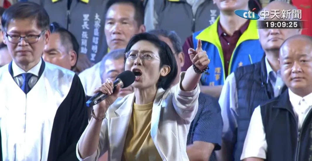 林岱樺在1日的岡山大造勢展現其堅強的基層實力。（資料照／中天新聞）