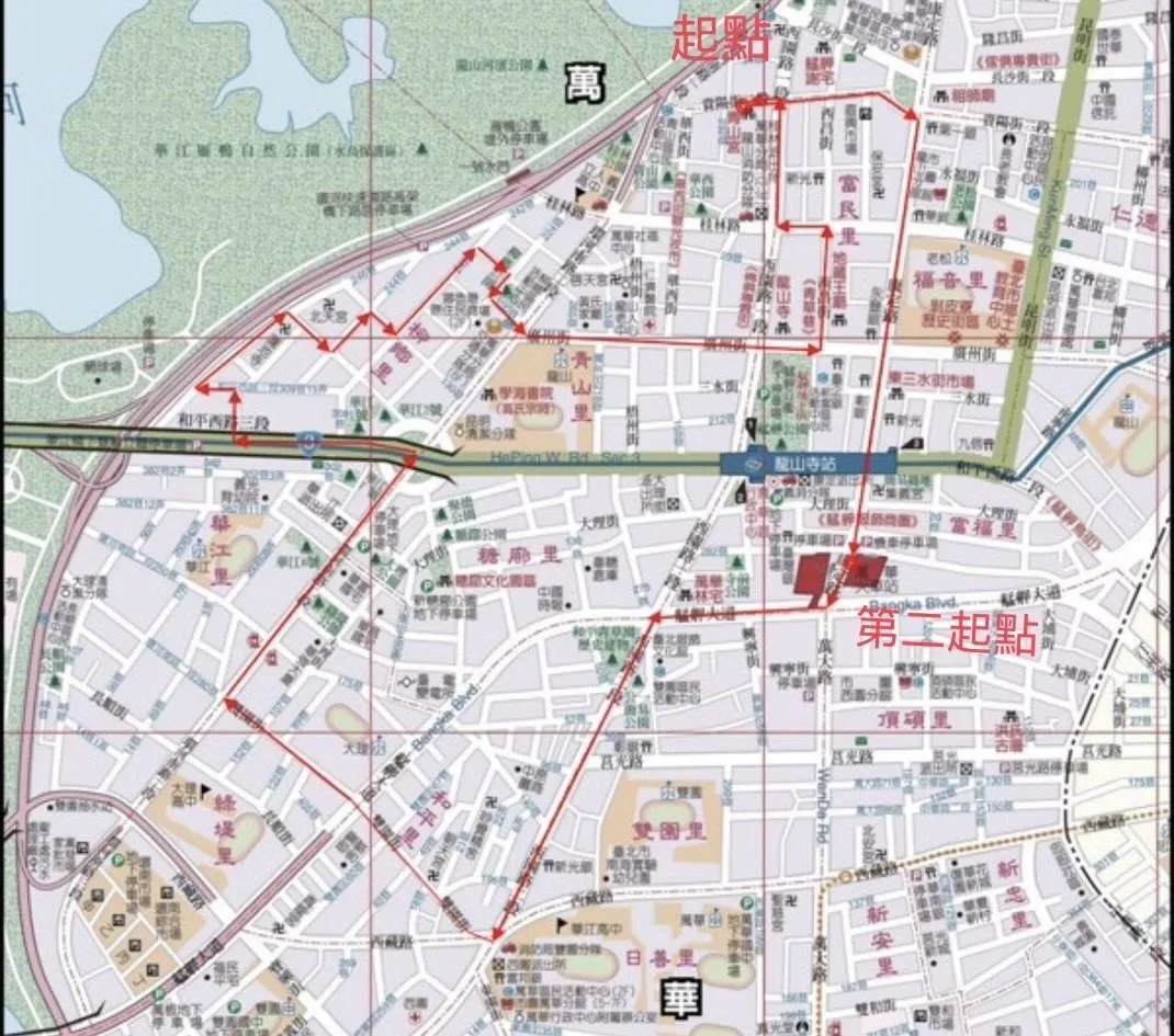 青山王文化季接駕北港媽祖遶境路線圖。（圖／翻攝畫面）