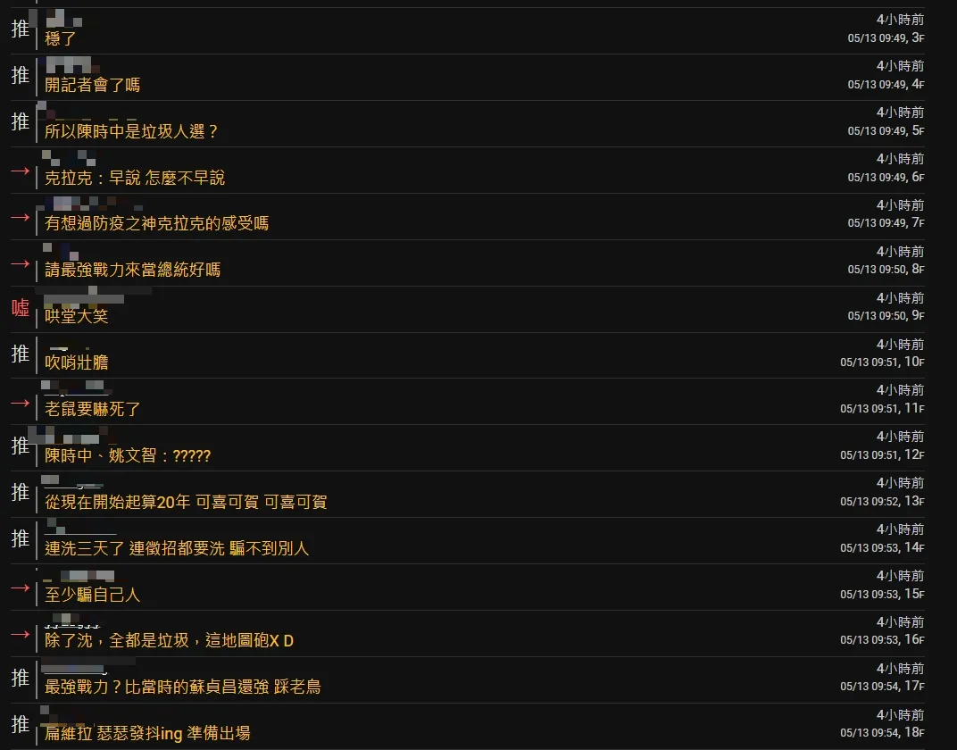 網友留言。（圖取自批踢踢）