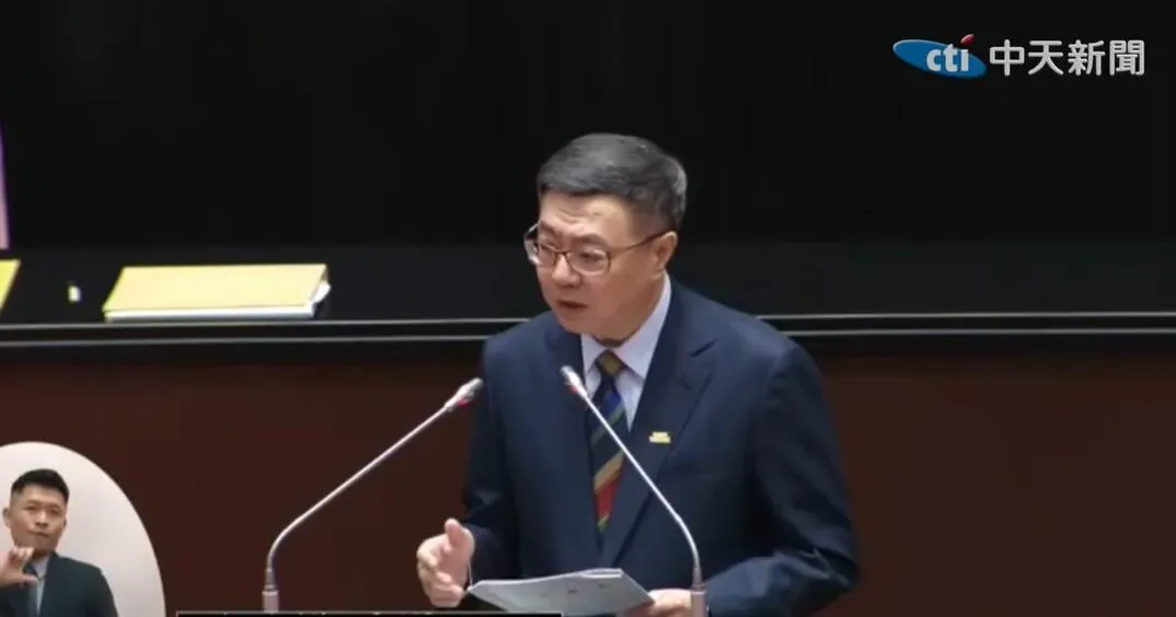 行政院長卓榮泰今(25日)在立法院院會提出施政報告。（圖／中天新聞）